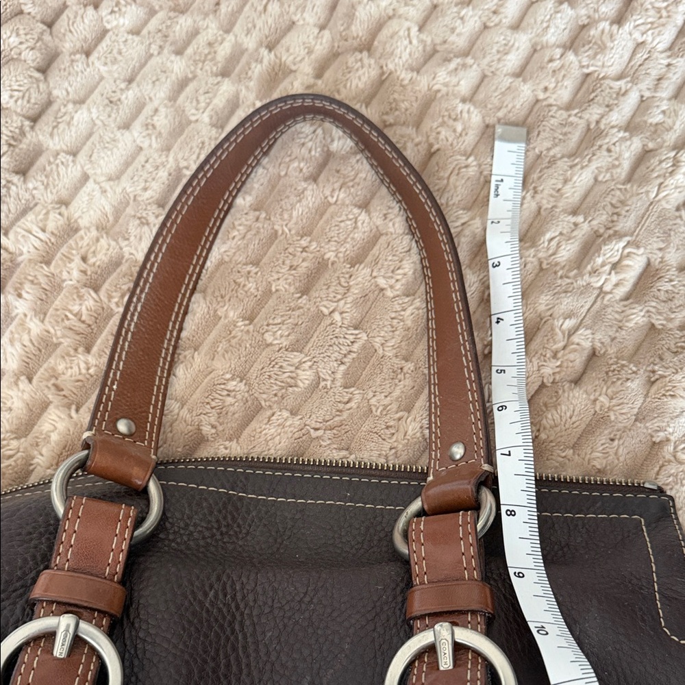 Coach Dark Brown Leather Shoulder Bag - Picture 9 of 10